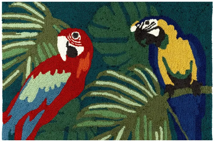 Liora Manne Parrot Pals Front Porch Rug in Multi by Trans-Ocean Import Co Inc