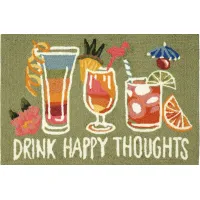 Liora Manne Happy Drinks Front Porch Rug in Green by Trans-Ocean Import Co Inc