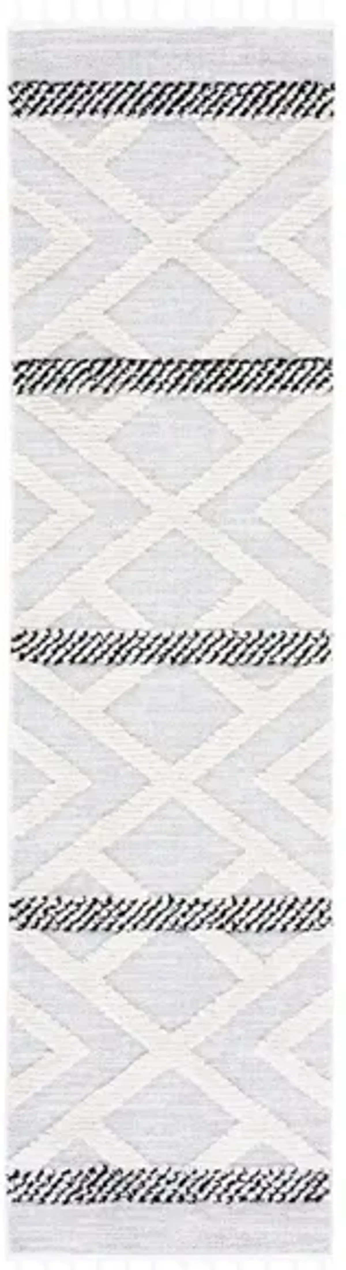 Marrakesh Runner Rug in Gray / Ivory by Safavieh