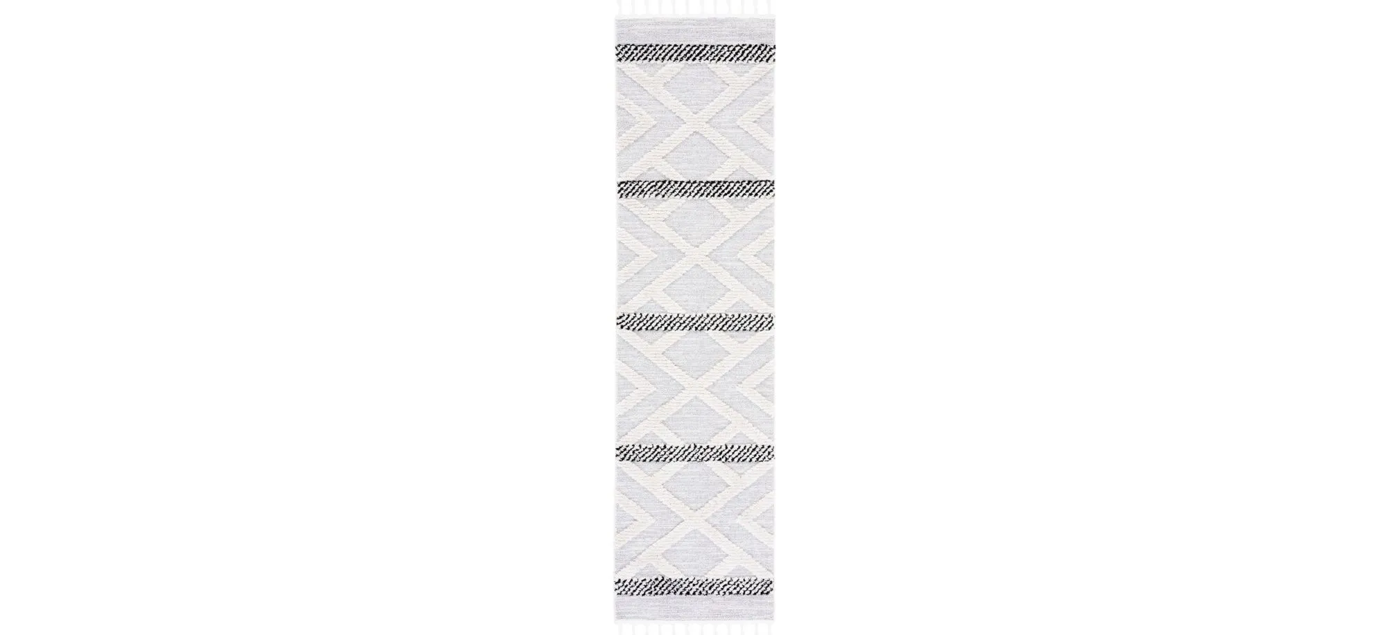 Marrakesh Runner Rug in Gray / Ivory by Safavieh