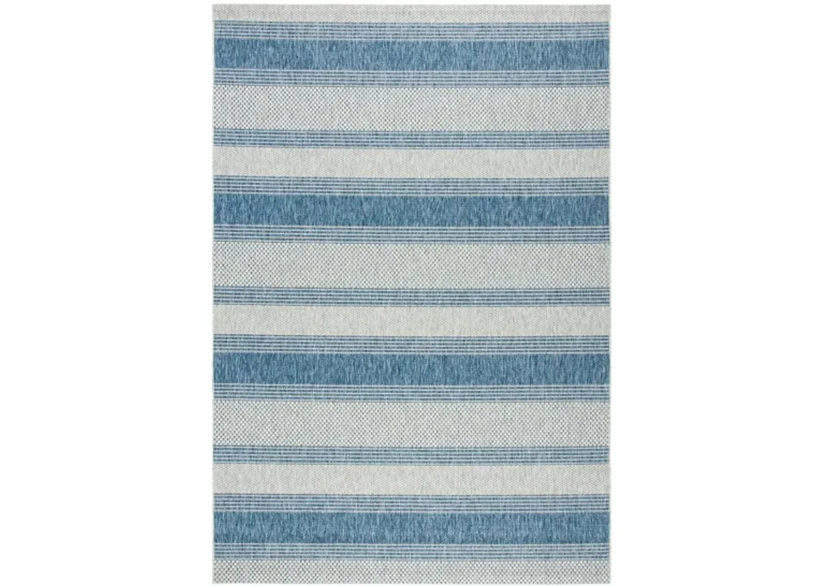 Courtyard Waves Indoor/Outdoor Area Rug in Gray & Navy by Safavieh