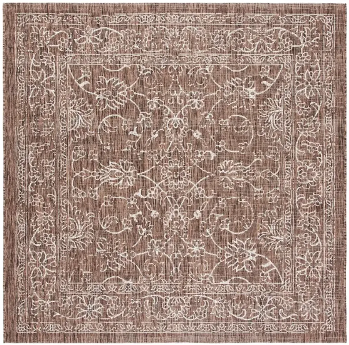 Courtyard Pacific Indoor/Outdoor Area Rug in Brown & Ivory by Safavieh