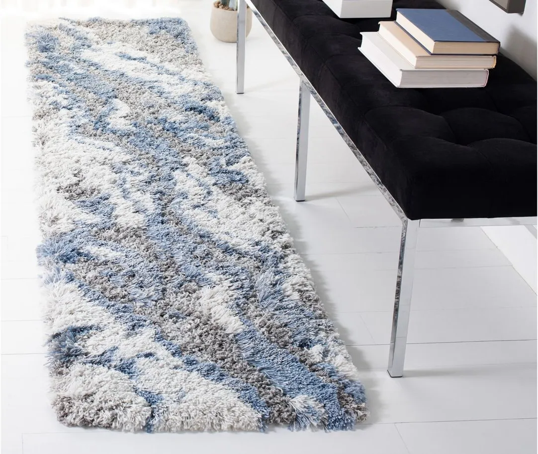 Horizon Runner Rug in Gray/Blue by Safavieh