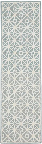 Nicole Curtis Caerthe Runner Rug in Light Blue by Nourison