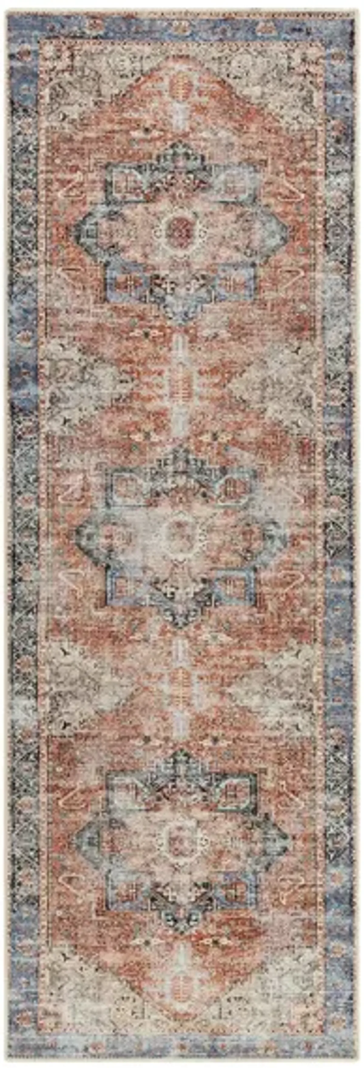 Amelie Area Rug in Rose, Denim, Butter, Beige, Dark Green, Olive, Clay by Surya