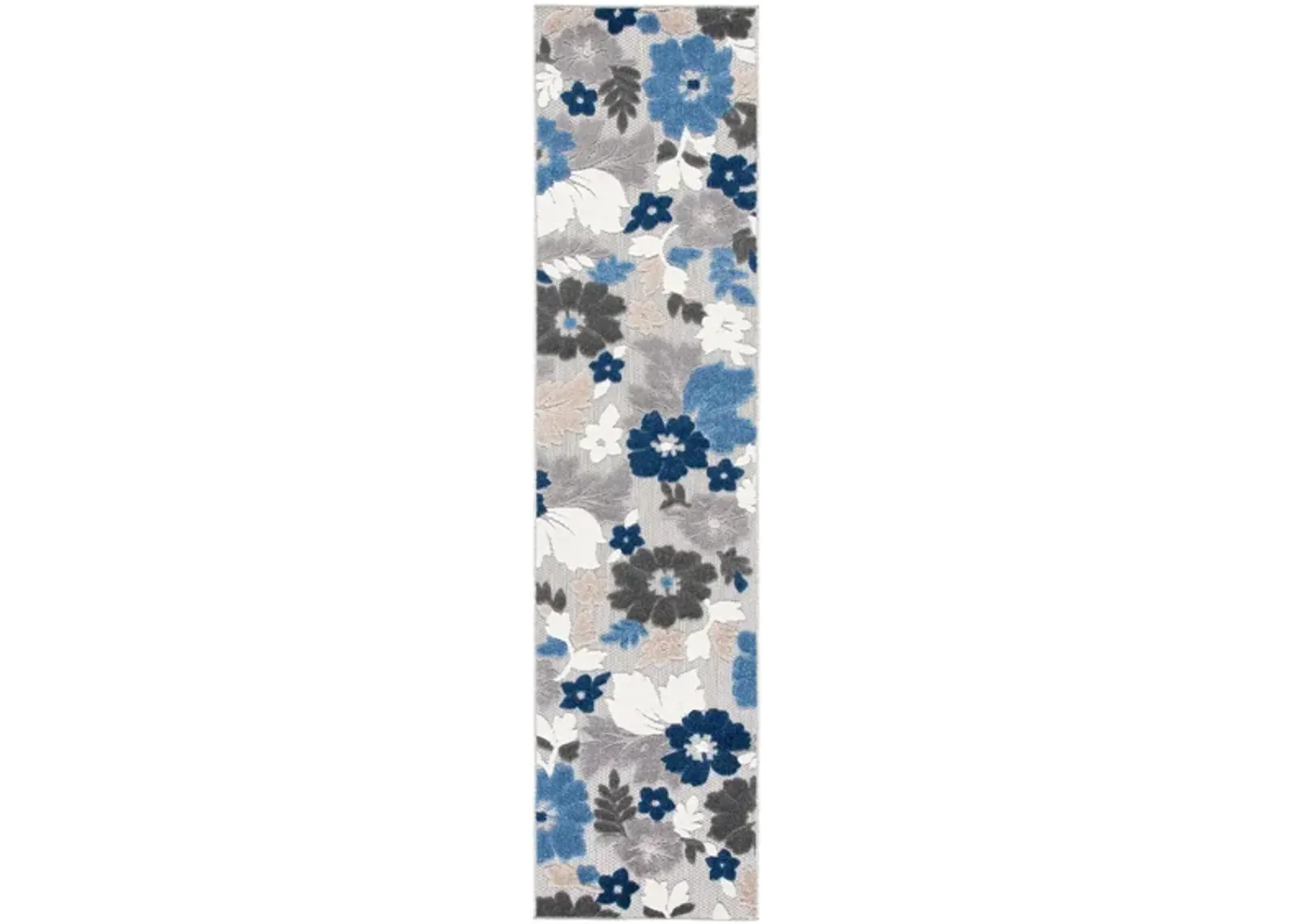 Cabana Runner Rug in Gray & Blue by Safavieh