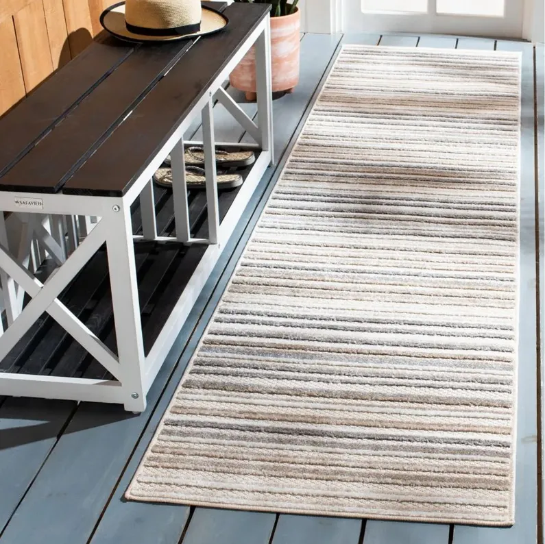 Cabana Runner Rug in Ivory & Gray by Safavieh