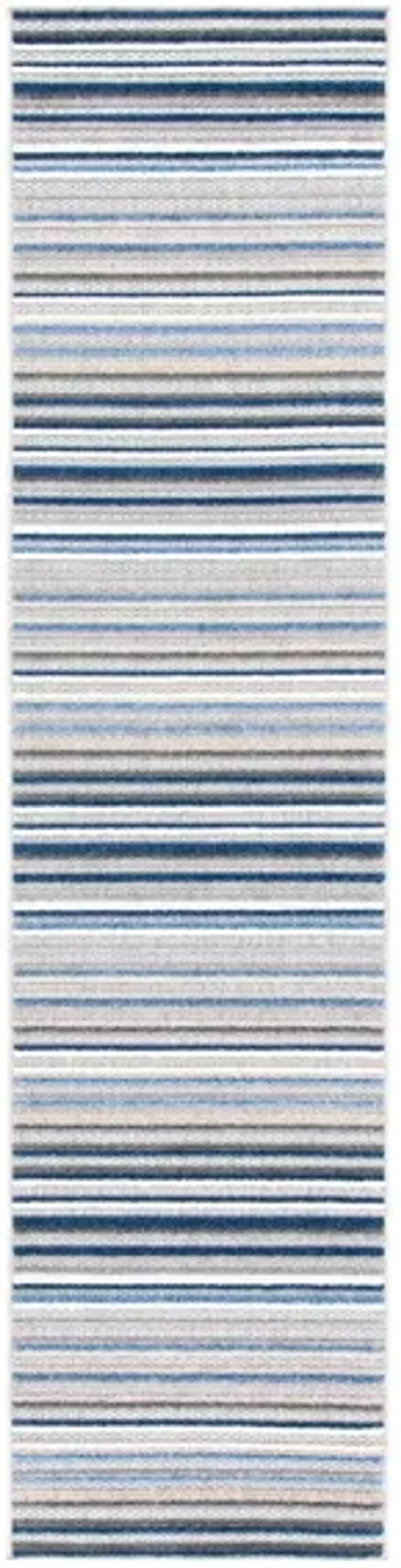 Cabana Runner Rug in Gray & Blue by Safavieh