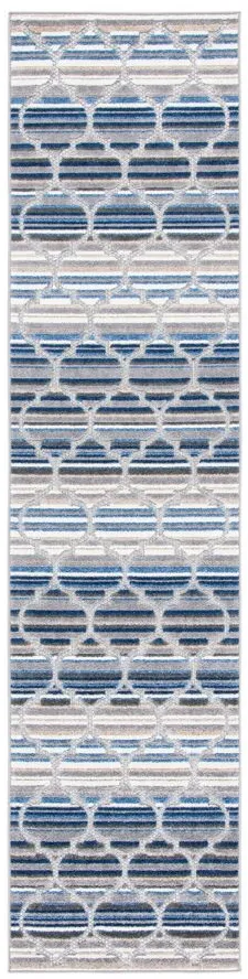 Cabana Runner Rug in Blue & Gray by Safavieh