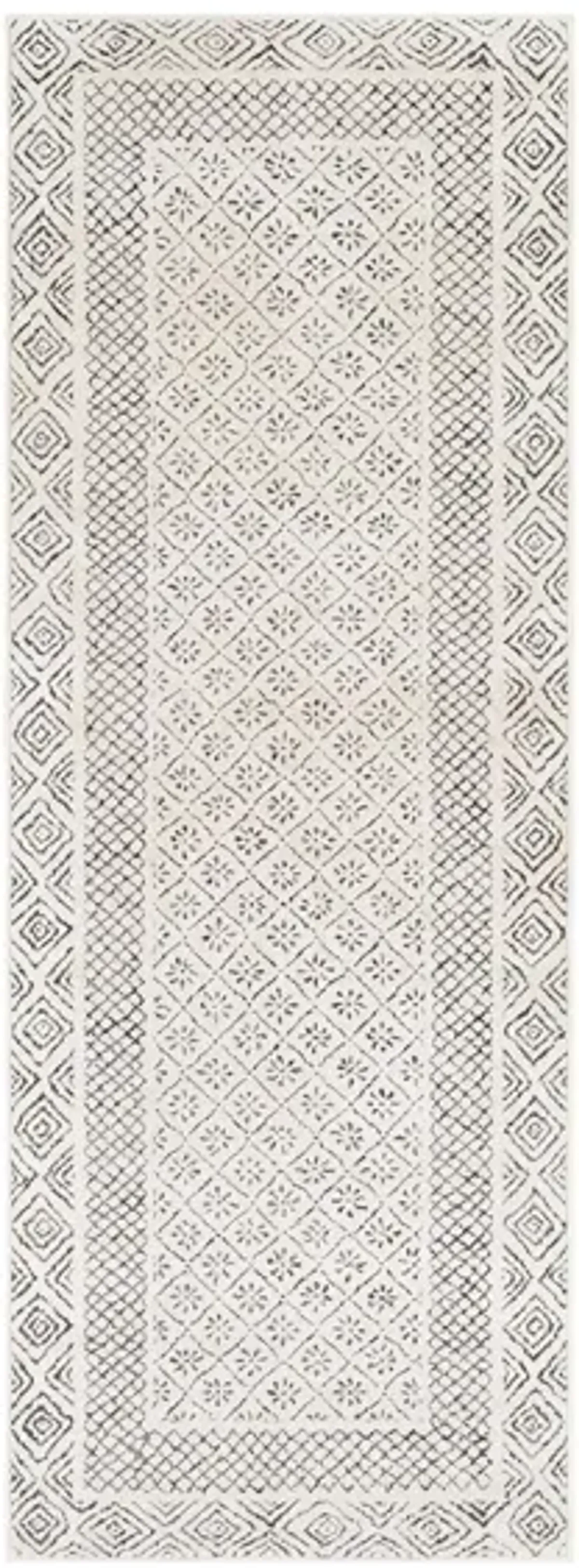 Bahar Area Rug in Medium Gray, Beige, Charcoal by Surya