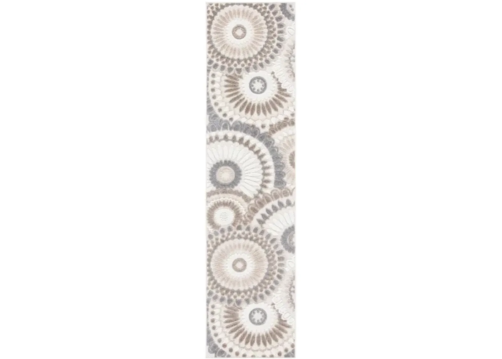 Cabana Runner Rug in Gray & Ivory by Safavieh