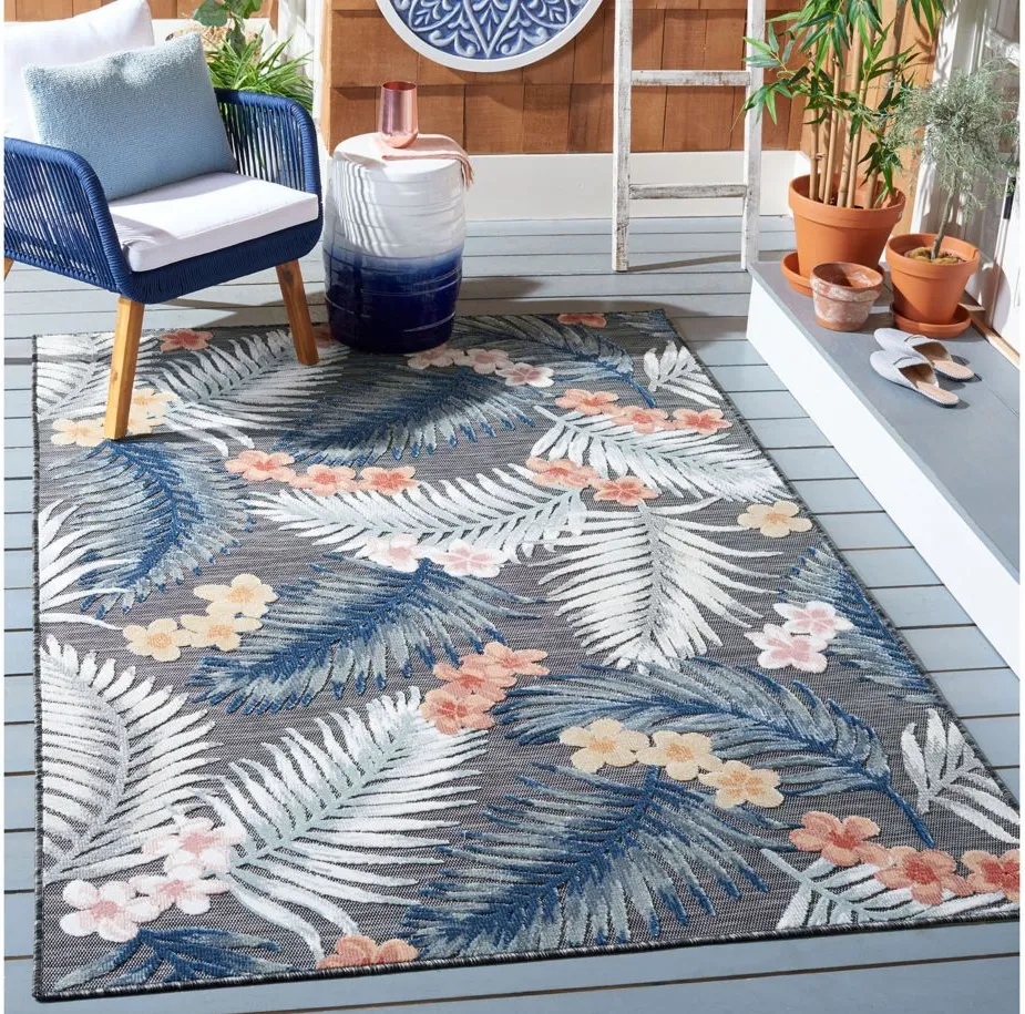 Cabana II Area Rug in Black & Rust by Safavieh