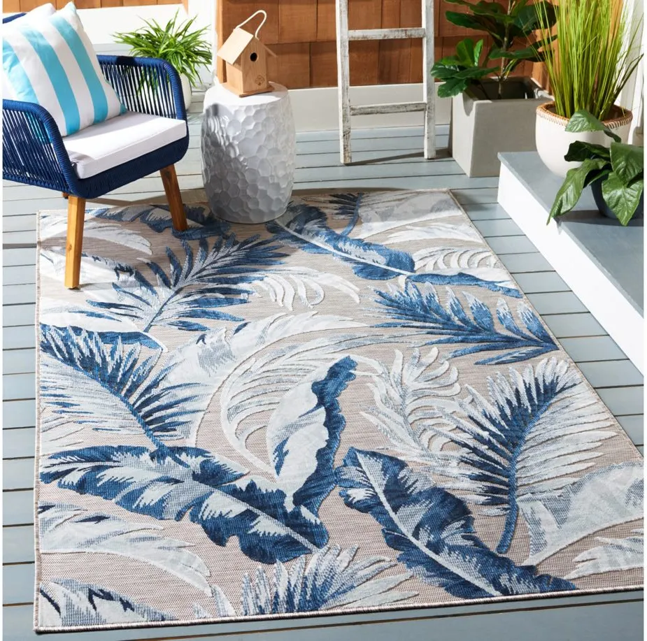 Cabana III Area Rug in Gray & Navy by Safavieh