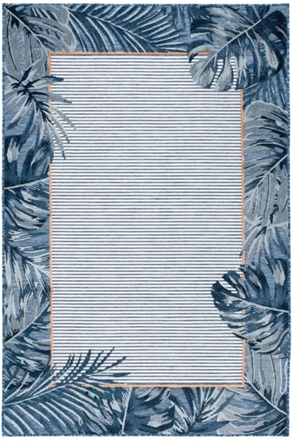 Cabana III Area Rug in Ivory & Navy by Safavieh