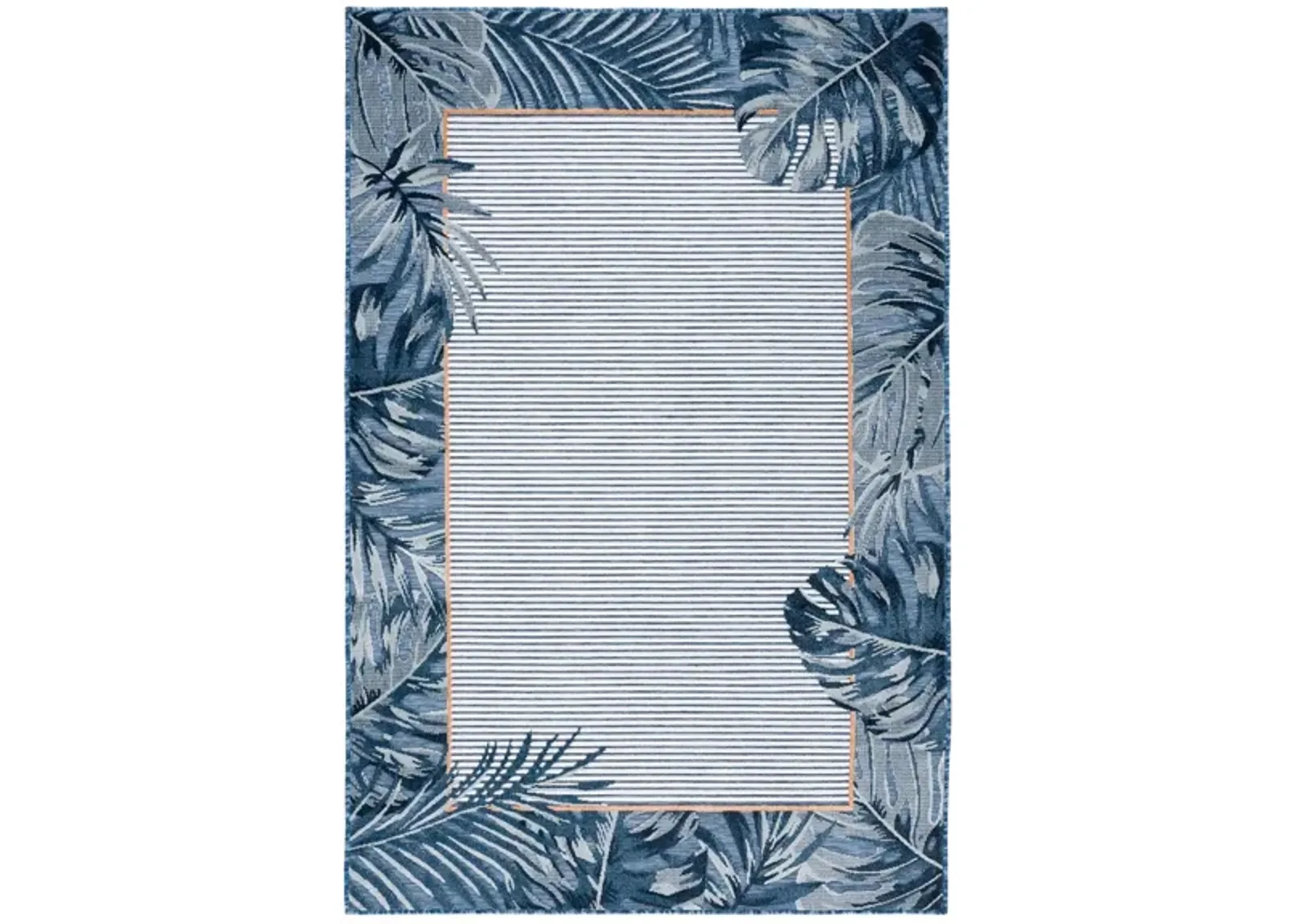 Cabana III Area Rug in Ivory & Navy by Safavieh