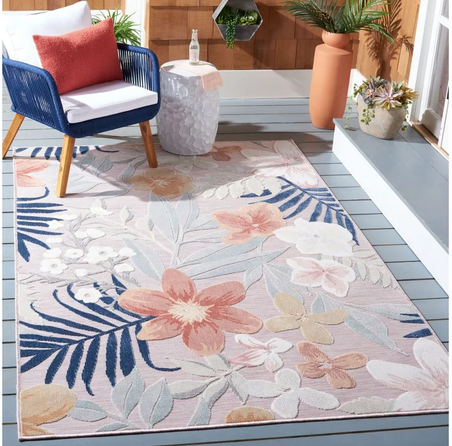 Cabana III Area Rug in Pink & Gray by Safavieh