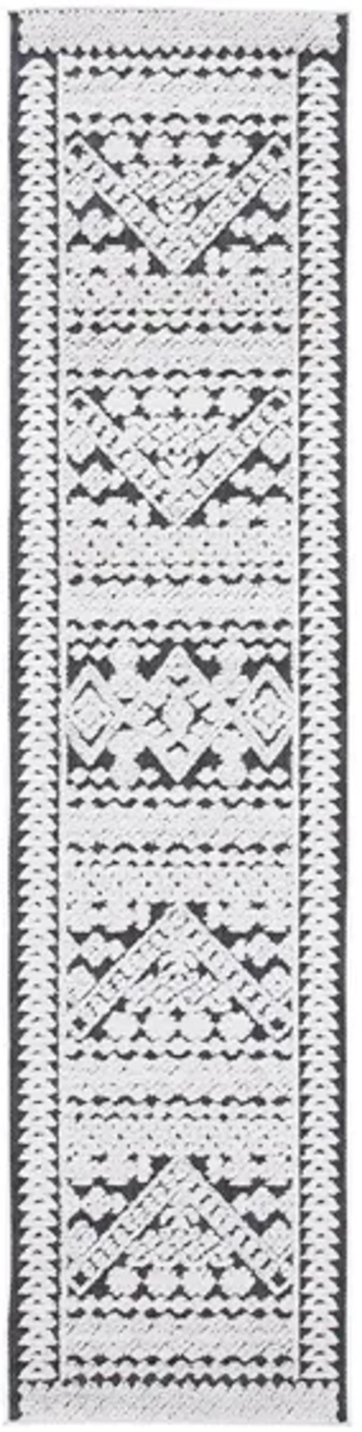 Cabana Runner Rug in Ivory & Gray by Safavieh