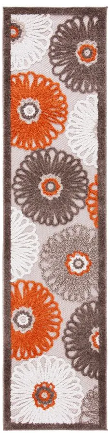 Cabana Runner Rug in Beige & Orange by Safavieh