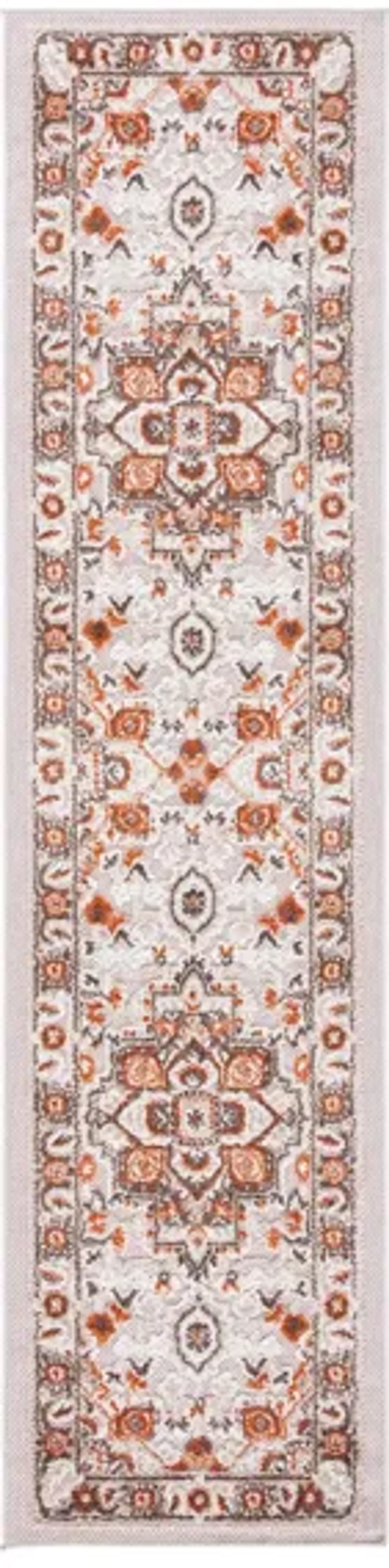 Cabana Runner Rug in Beige & Orange by Safavieh