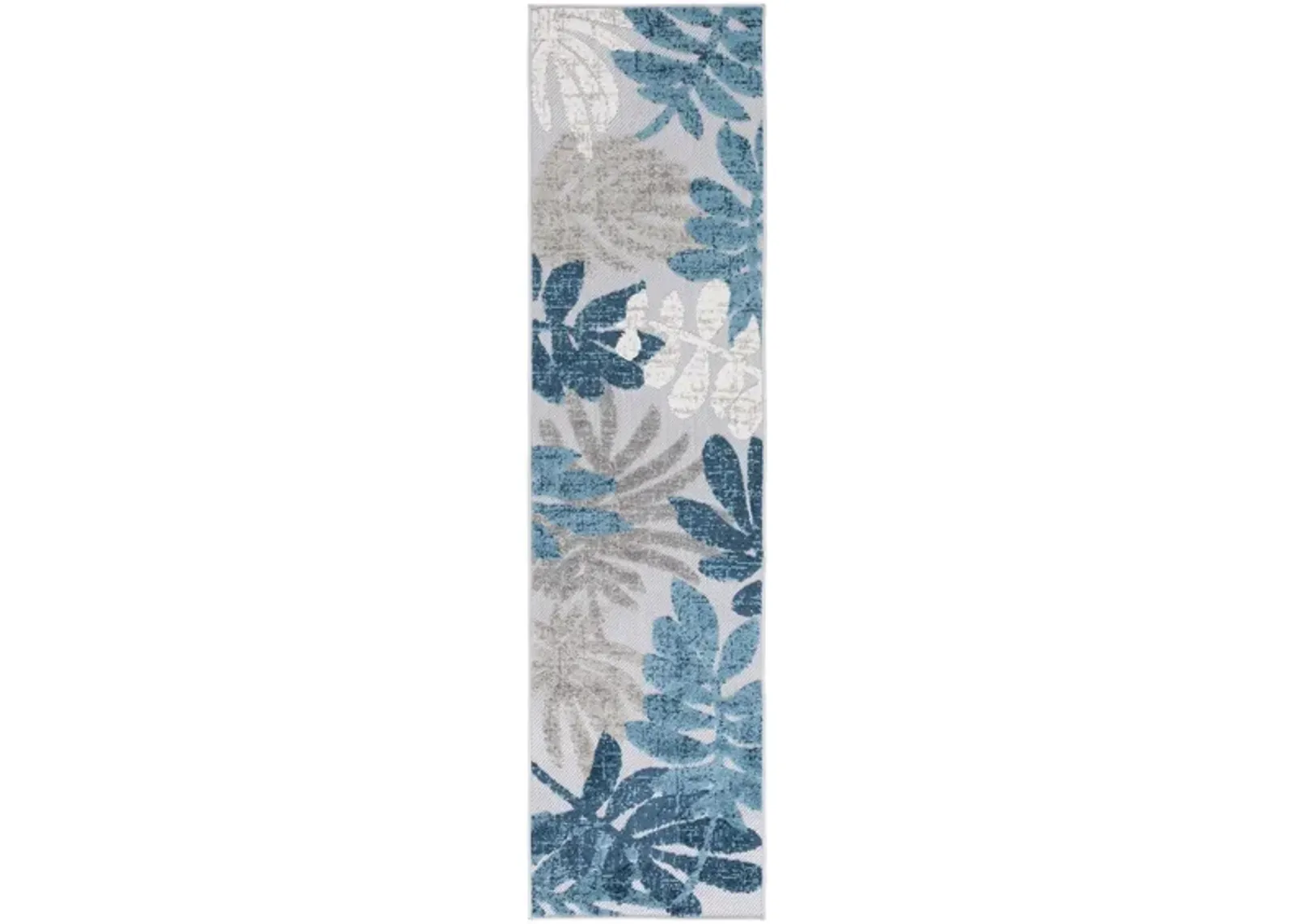 Cabana Runner Rug in Gray & Blue by Safavieh