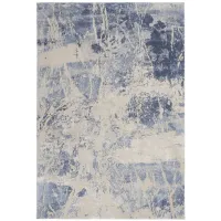 Silky Textures Area Rug in Blue/Cream by Nourison