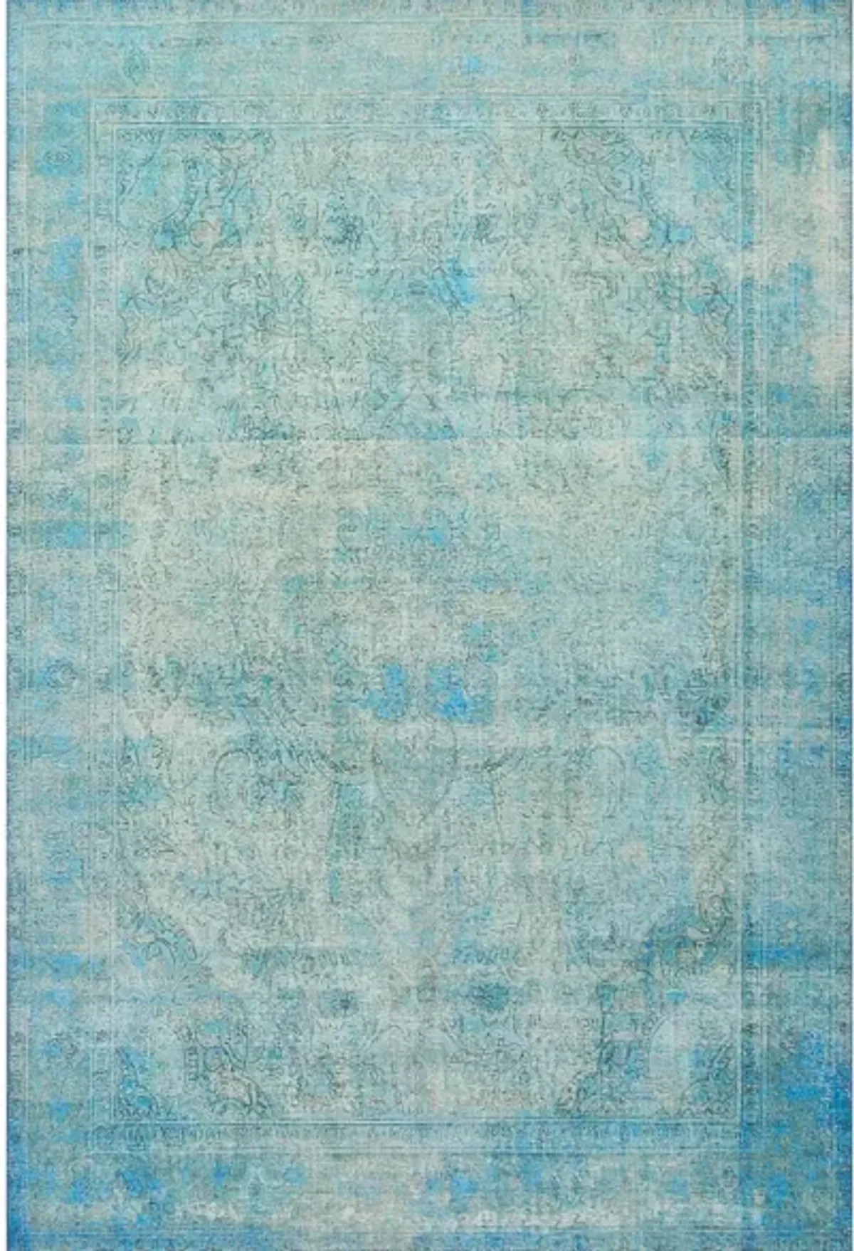 Loren Runner Rug in Aqua by Loloi Rugs