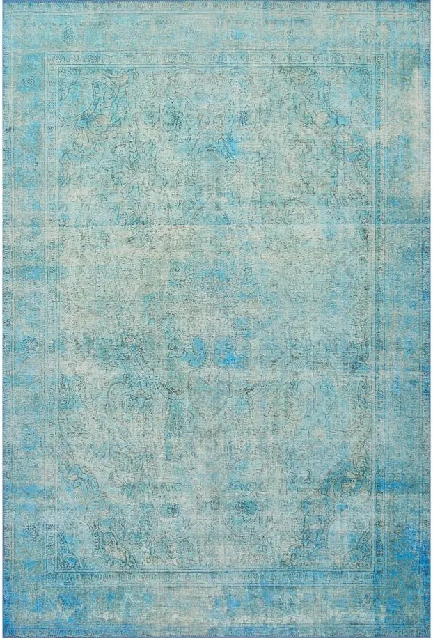 Loren Runner Rug in Aqua by Loloi Rugs