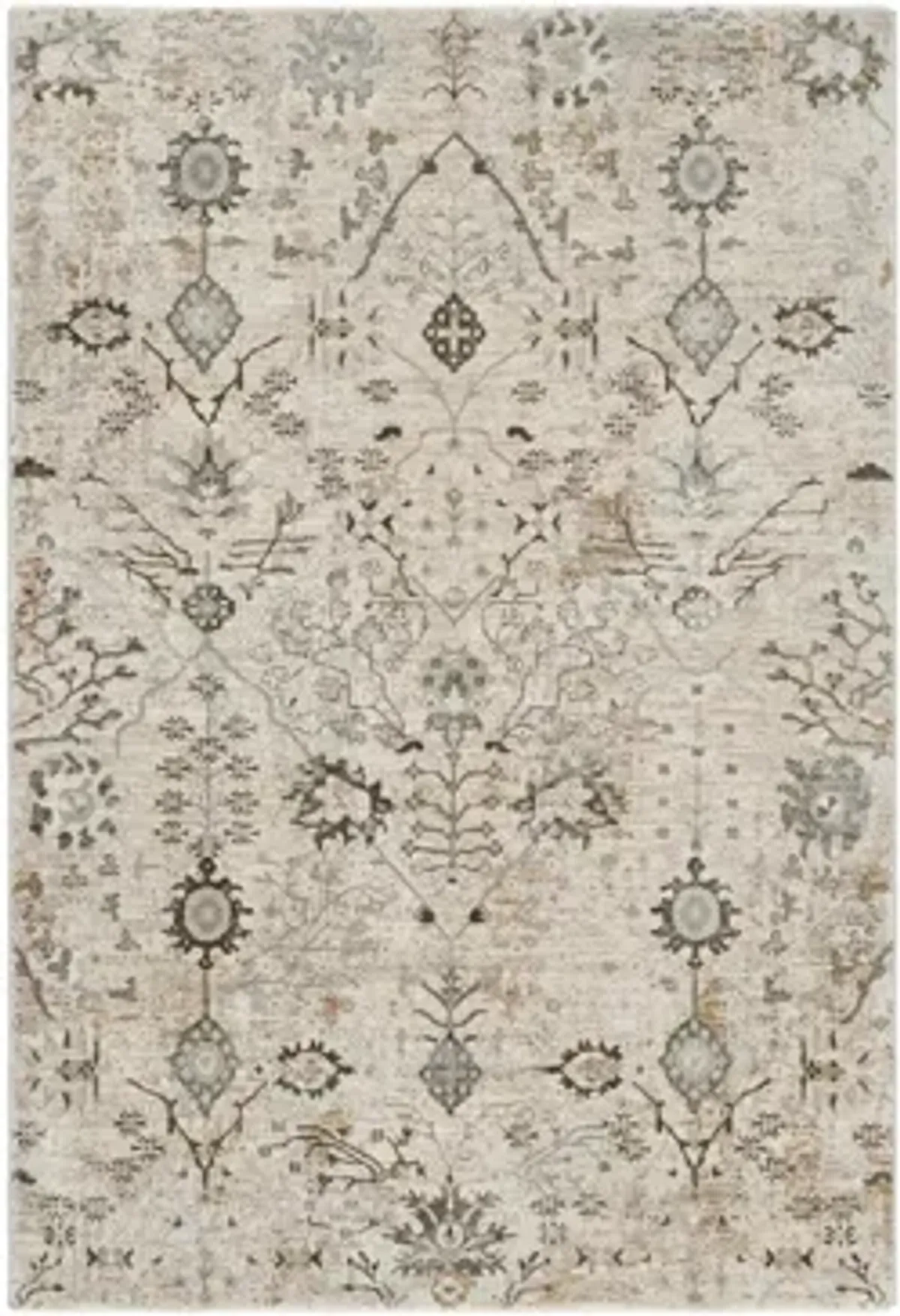 Glynn Saldea Area Rug in Ivory, Beige, Dark Green by Surya