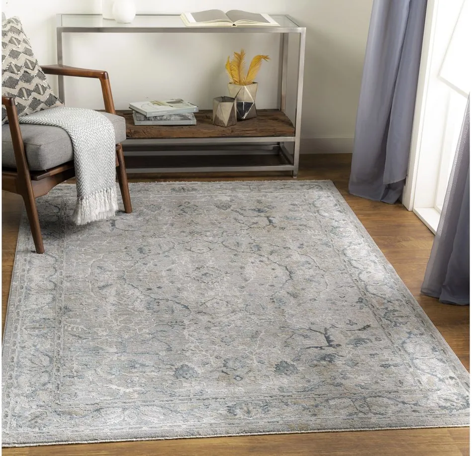 Glynn Seachan Area Rug in Green, Sage, Denim, Beige by Surya