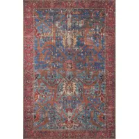 Loren Runner Rug in Blue/Red by Loloi Rugs
