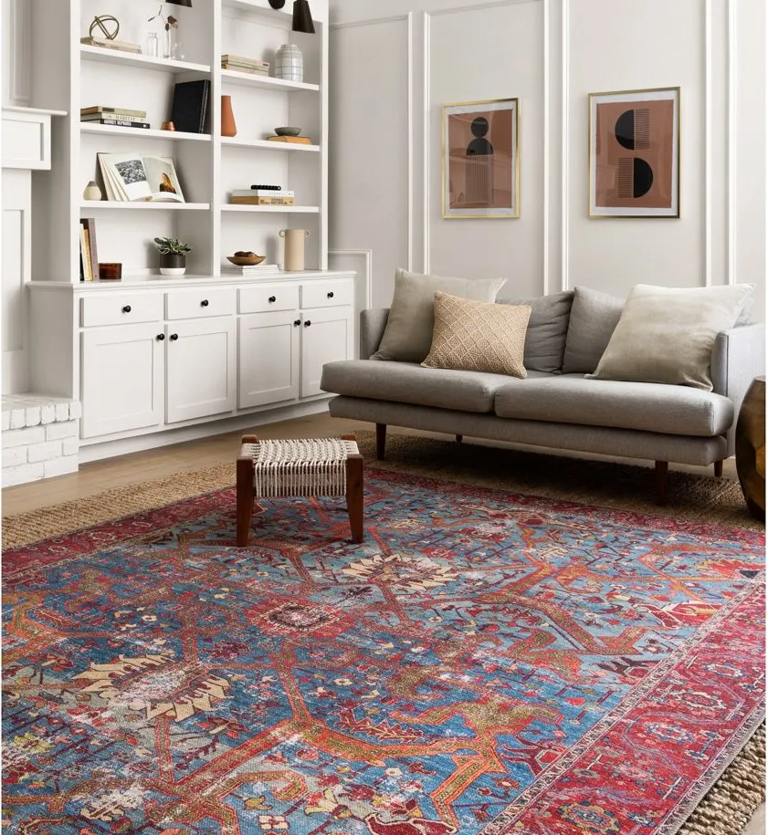 Loren Area Rug in Blue/Red by Loloi Rugs