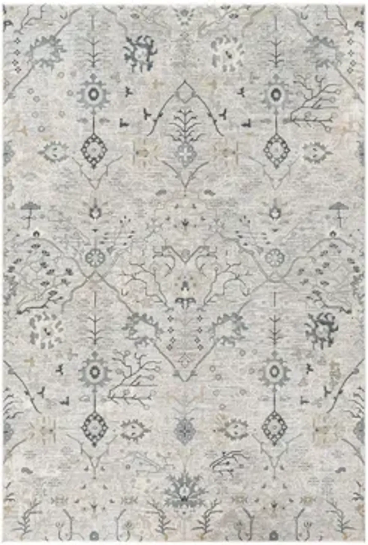 Glynn Kandor Area Rug in Khaki, Ivory, Denim, Green by Surya