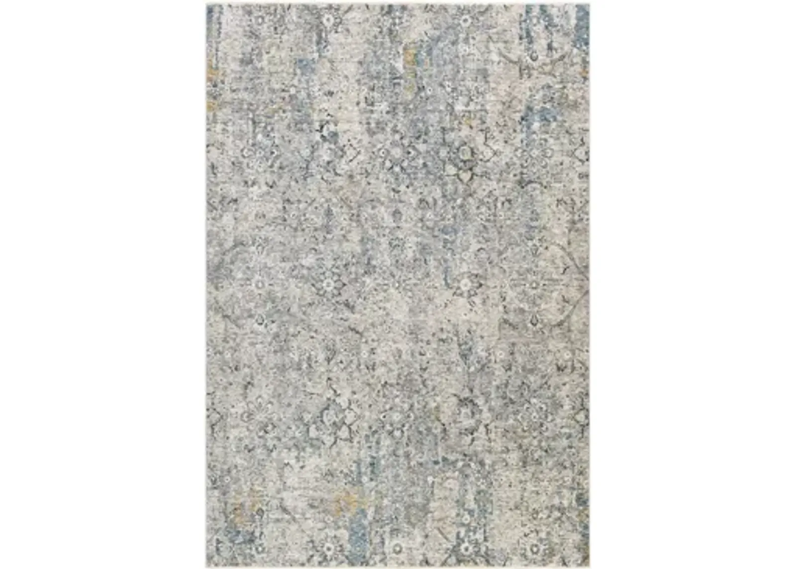 Caerdyf Filnt Area Rug in Camel, Wheat, Blue by Surya