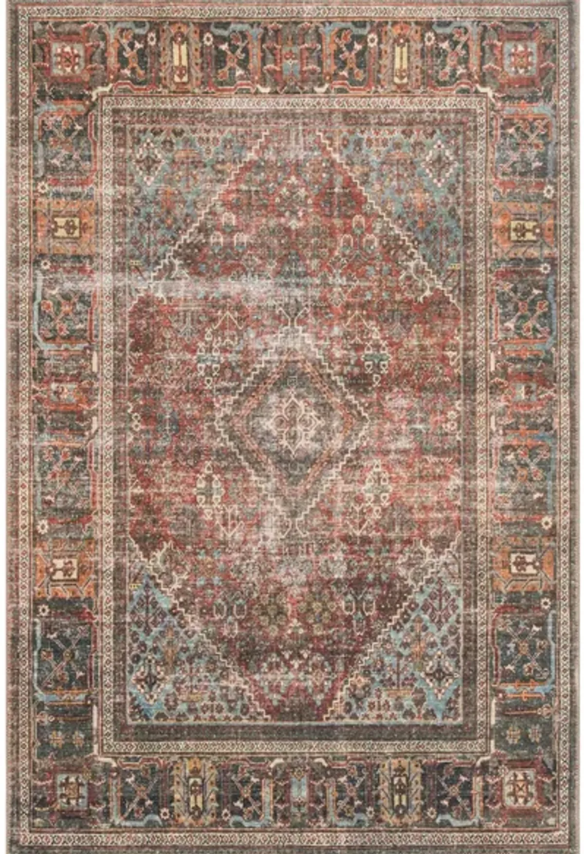 Loren Area Rug in Brick/Midnight by Loloi Rugs