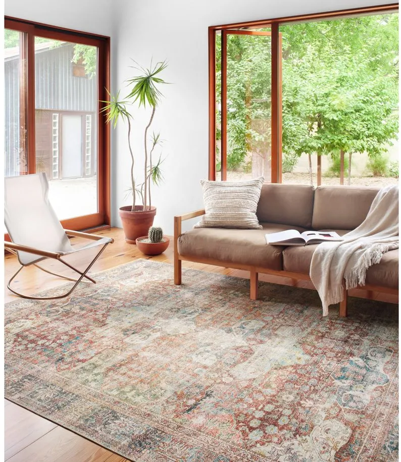 Loren Area Rug in Brick/Multi by Loloi Rugs