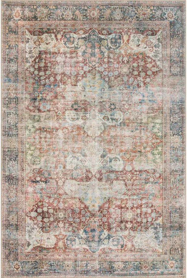 Loren Area Rug in Brick/Multi by Loloi Rugs