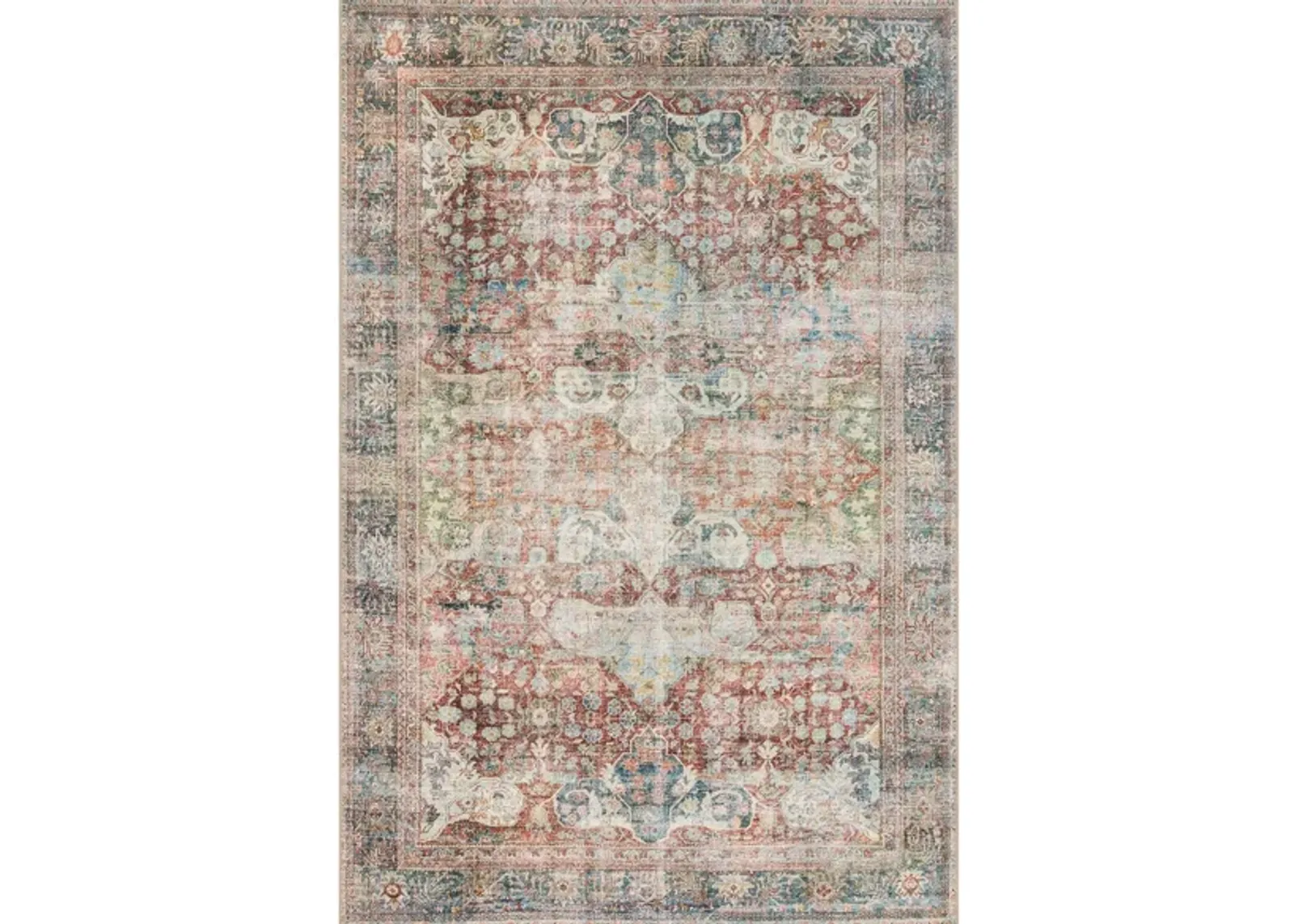 Loren Runner Rug in Brick/Multi by Loloi Rugs