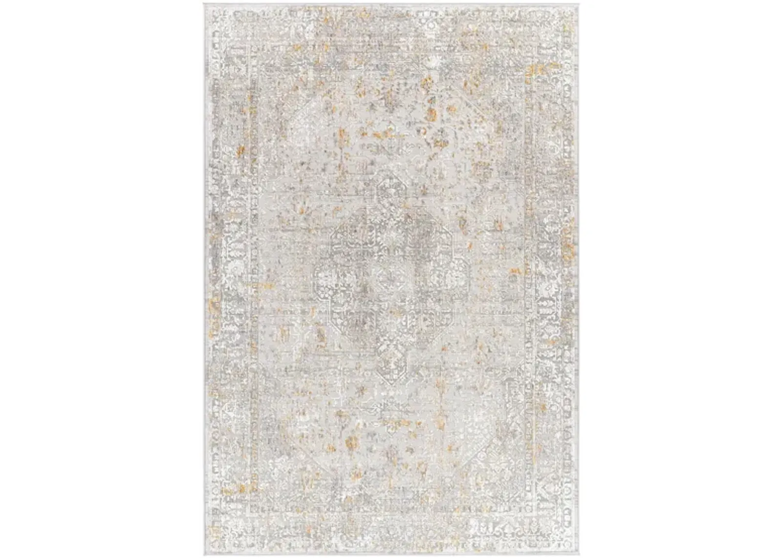 Carmel Rug in Taupe, Light Gray, Mustard, White, Camel by Surya