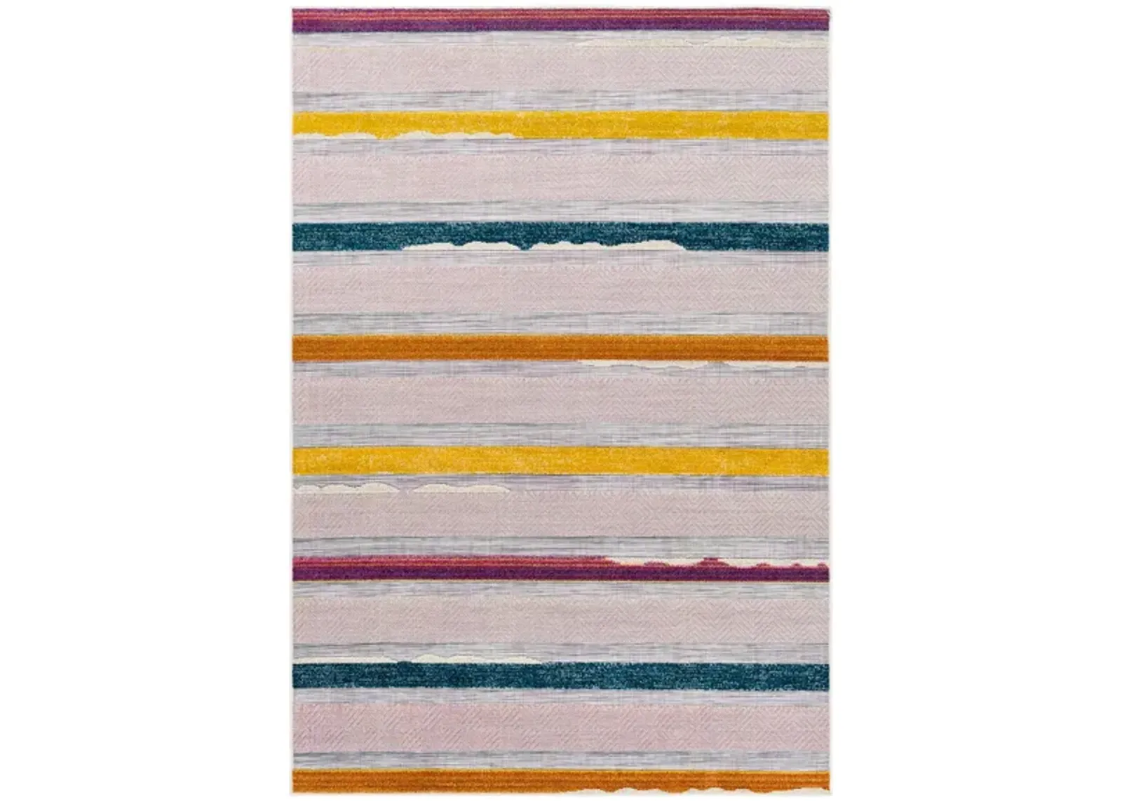 Murcia Escalona Indoor/Outdoor Area Rug in Navy, Sky Blue, Brick Red, Yellow, Fuchsia, Black, Cream, Light Slate, Gray by Surya