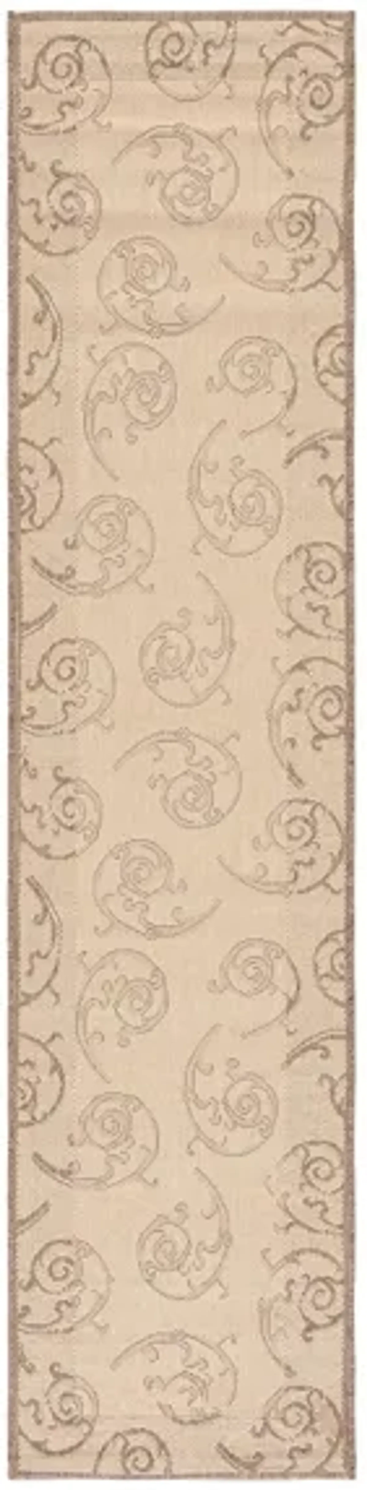 Courtyard Runner Rug in Natural & Brown by Safavieh