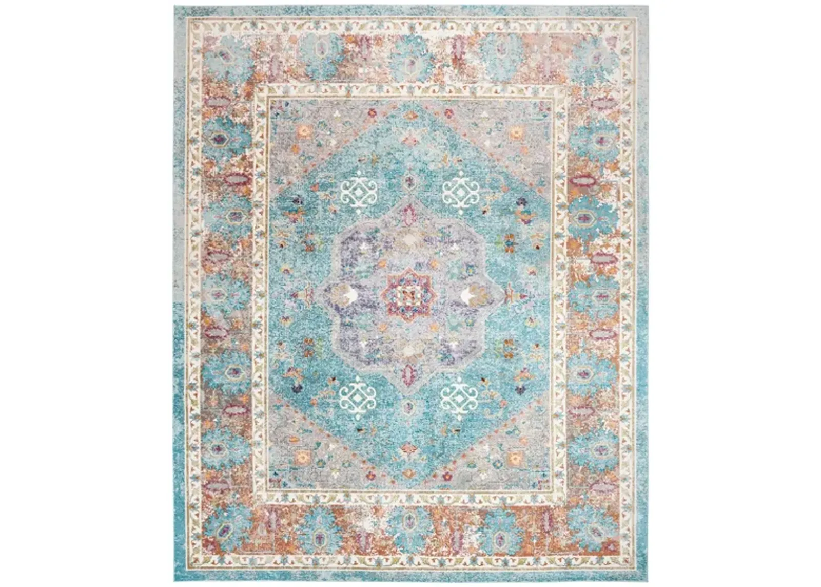 Aria Area Rug in Blue / Creme by Safavieh