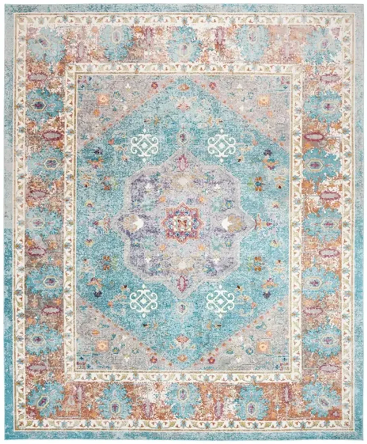 Aria Area Rug in Blue / Creme by Safavieh