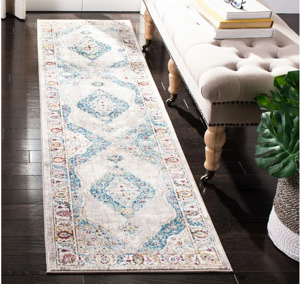 Aleesha Area Rug in Blue / Ivory by Safavieh