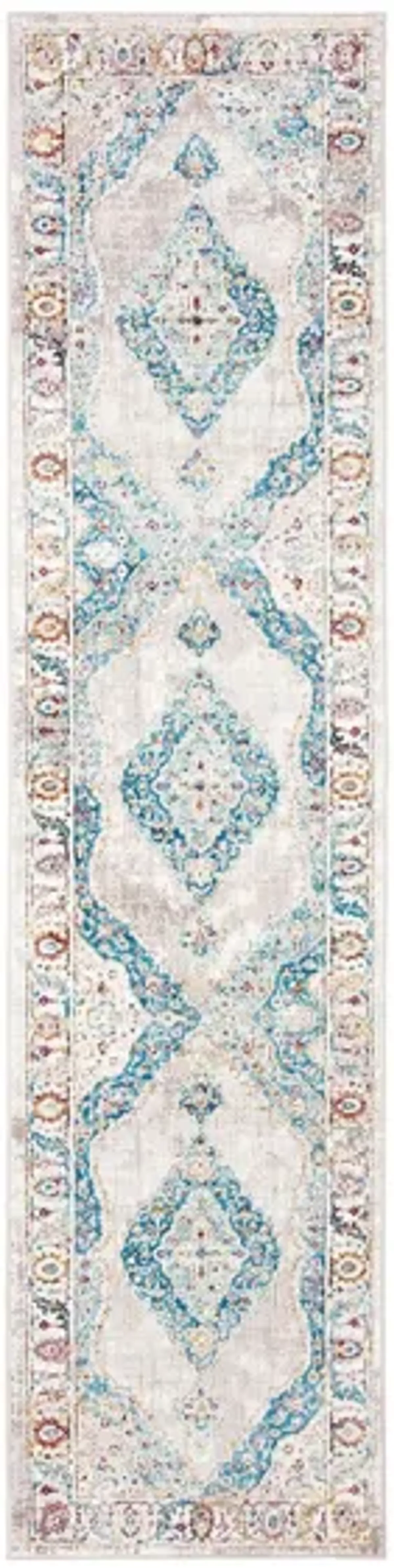 Aleesha Area Rug in Blue / Ivory by Safavieh