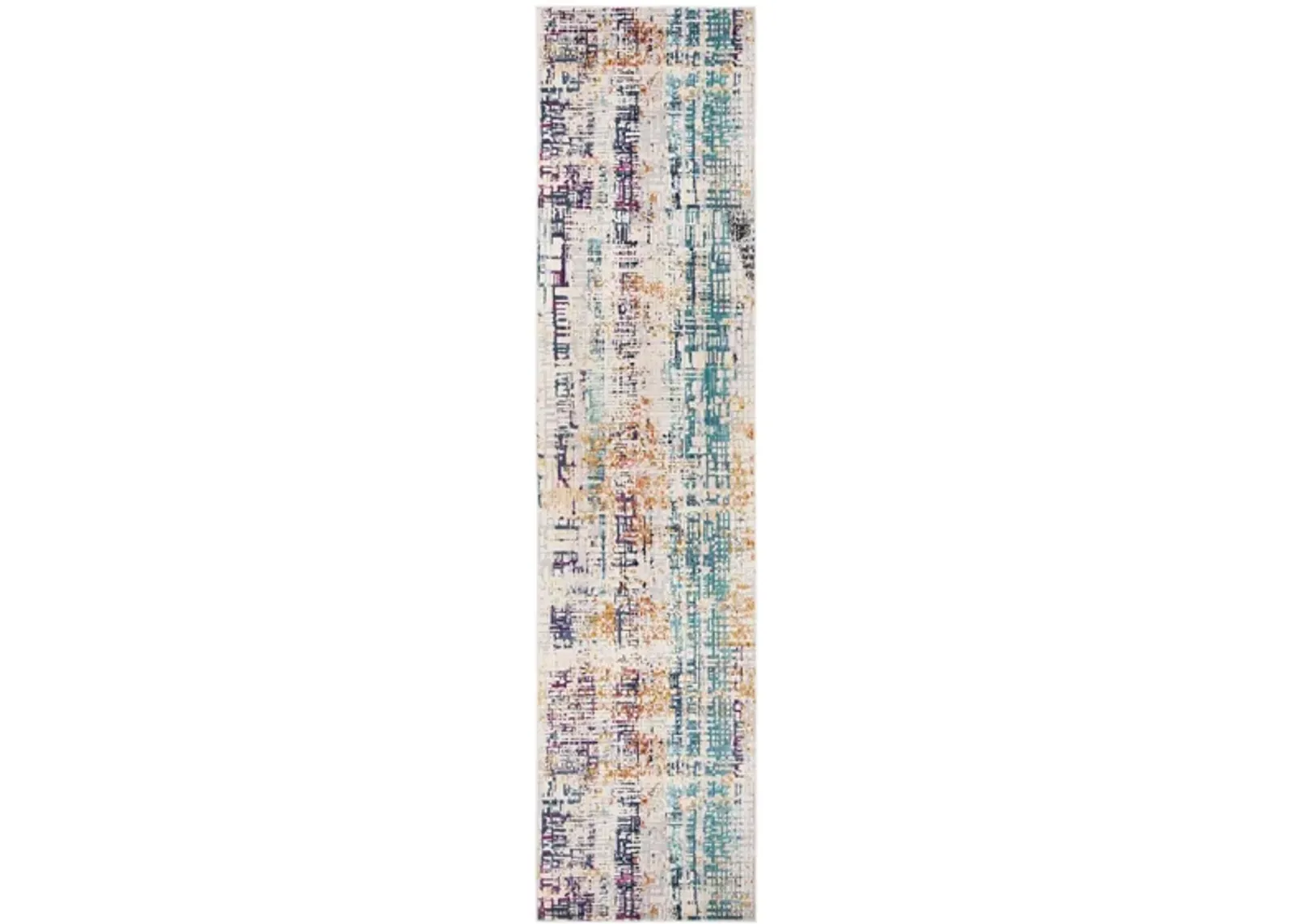 Ahnka Area Rug in Ivory / Turquoise by Safavieh