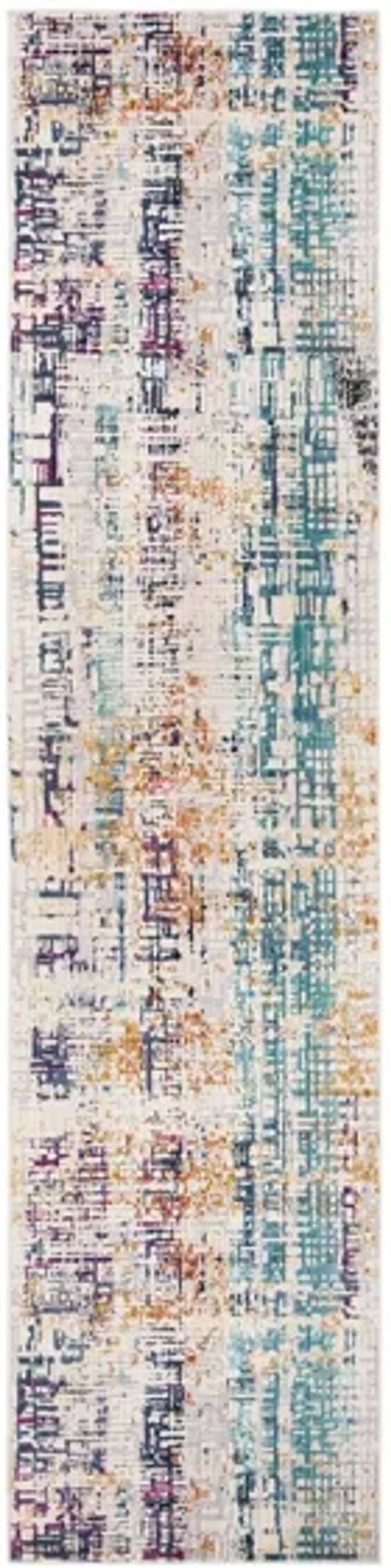 Ahnka Area Rug in Ivory / Turquoise by Safavieh