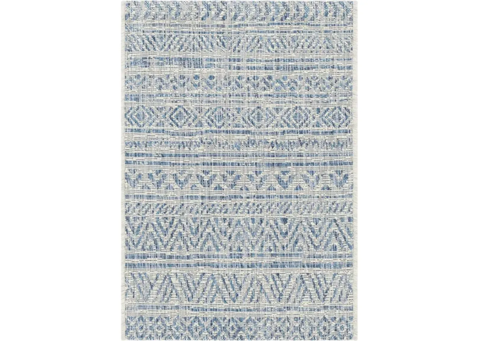 Eagean Area Rug in Denim, Dark Blue, Ink, Light Gray by Surya