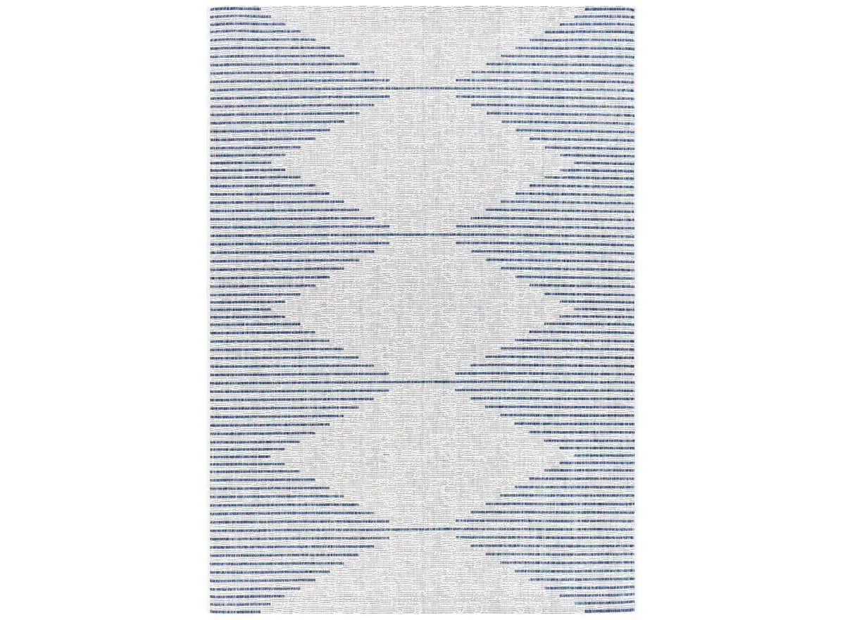 Eagean Area Rug in Bright Blue, Navy, Pale Blue, White by Surya