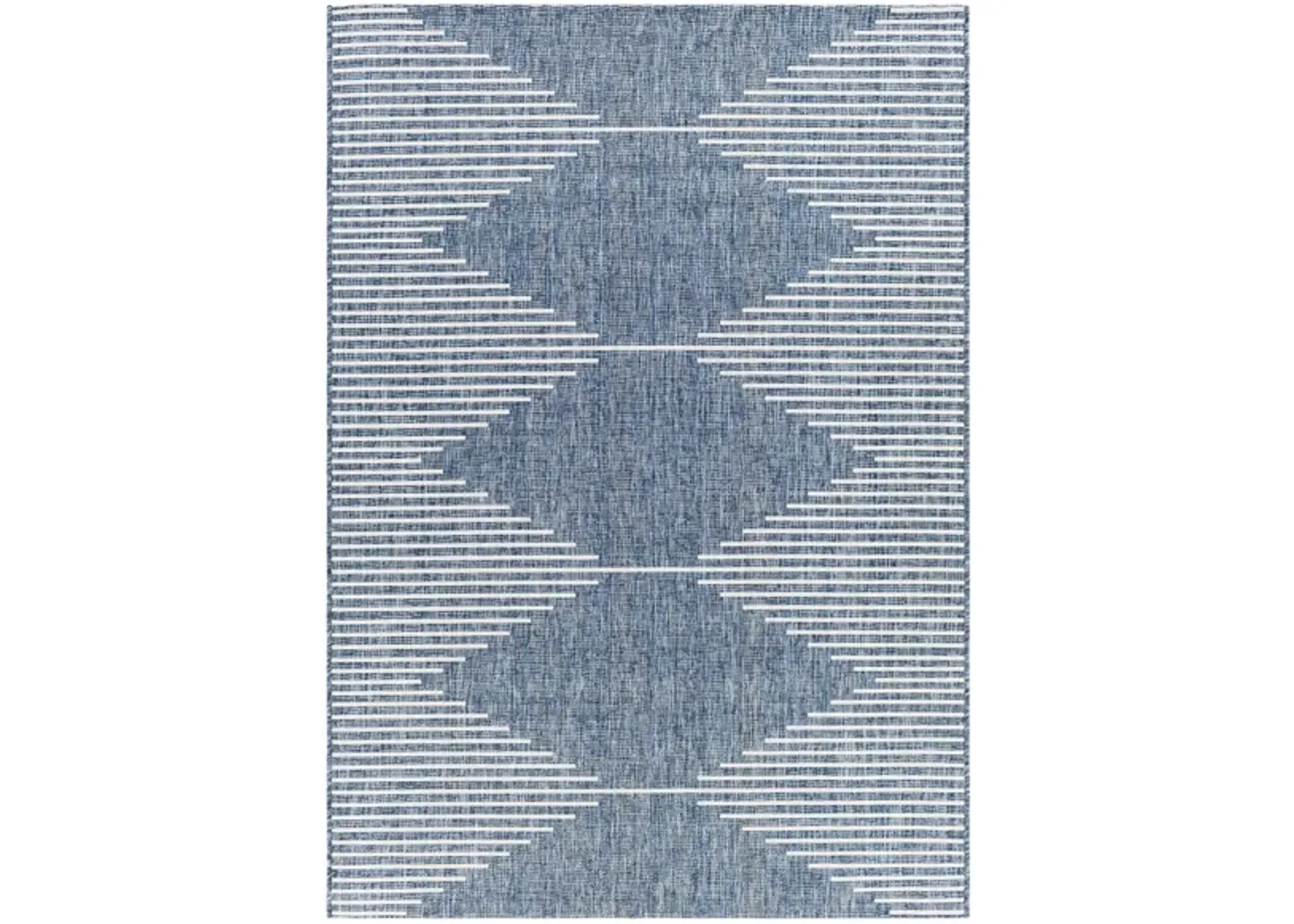 Eagean Area Rug in Bright Blue, Navy, Pale Blue, White by Surya