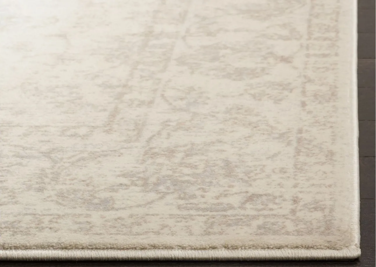 Carnegie Runner Rug in Cream / Light Gray by Safavieh